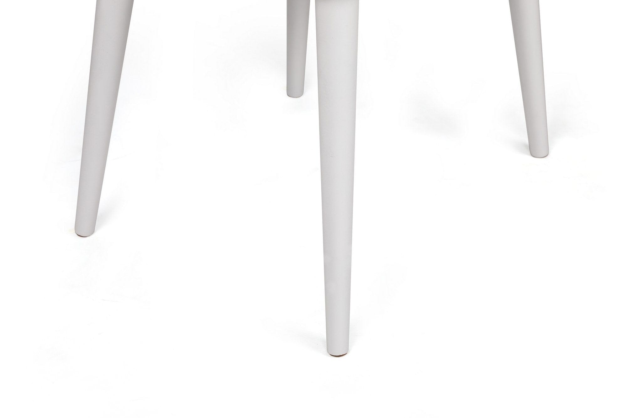 Set 4 scaune tapitate cu stofa si picioare din lemn, Alfa 498-V4 Velvet Gri / Alb, l50xA49xH90 cm (3)