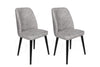 Set 4 scaune tapitate cu stofa si picioare din lemn, Dallas 524-V4 Velvet Gri / Negru, l50xA49xH90 cm (3)