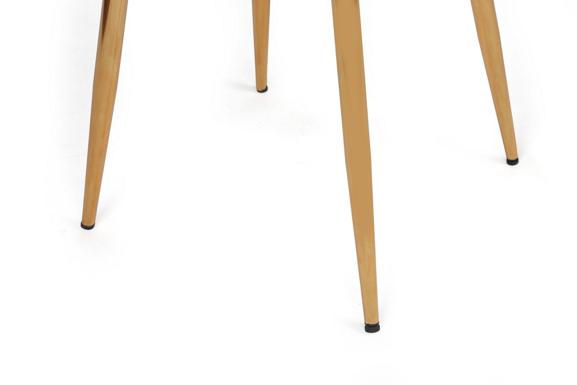Set 4 scaune tapitate cu stofa si picioare metalice, Yıldız-927 V4 Velvet Maro Deschis / Auriu, l43xA42xH82 cm (4)