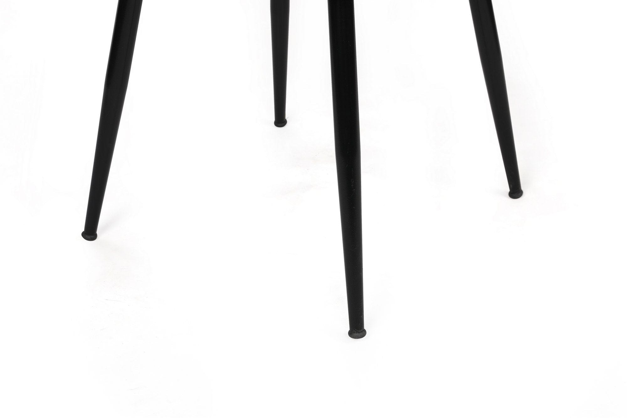 Set 4 scaune tapitate cu stofa si picioare metalice, Yıldız-944 V4 Velvet Albastru Inchis / Negru, l43xA42xH82 cm (4)