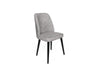Set 2 scaune tapitate cu stofa si picioare din lemn, Dallas 524-V2 Velvet Gri / Negru, l50xA49xH90 cm (1)