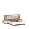 Set Mobila Dormitor din pal, cu pat 200 x 160 cm, 3 piese, Modern Way Stejar / Alb (6)