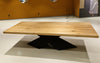 Masa din lemn de stejar salbatic, cu picioare metalice, Harrod Nobil Regular Stejar Bassano