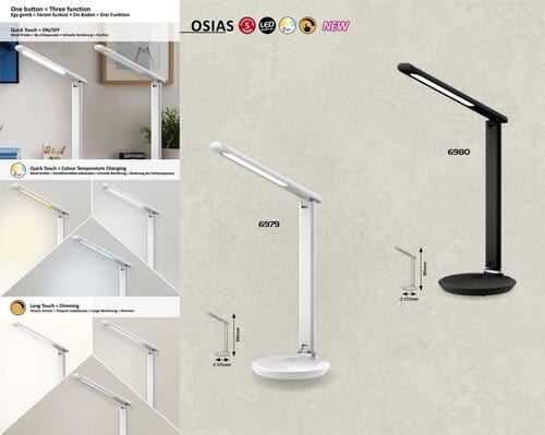 Lampa de birou Osias 6980 Negru (1)