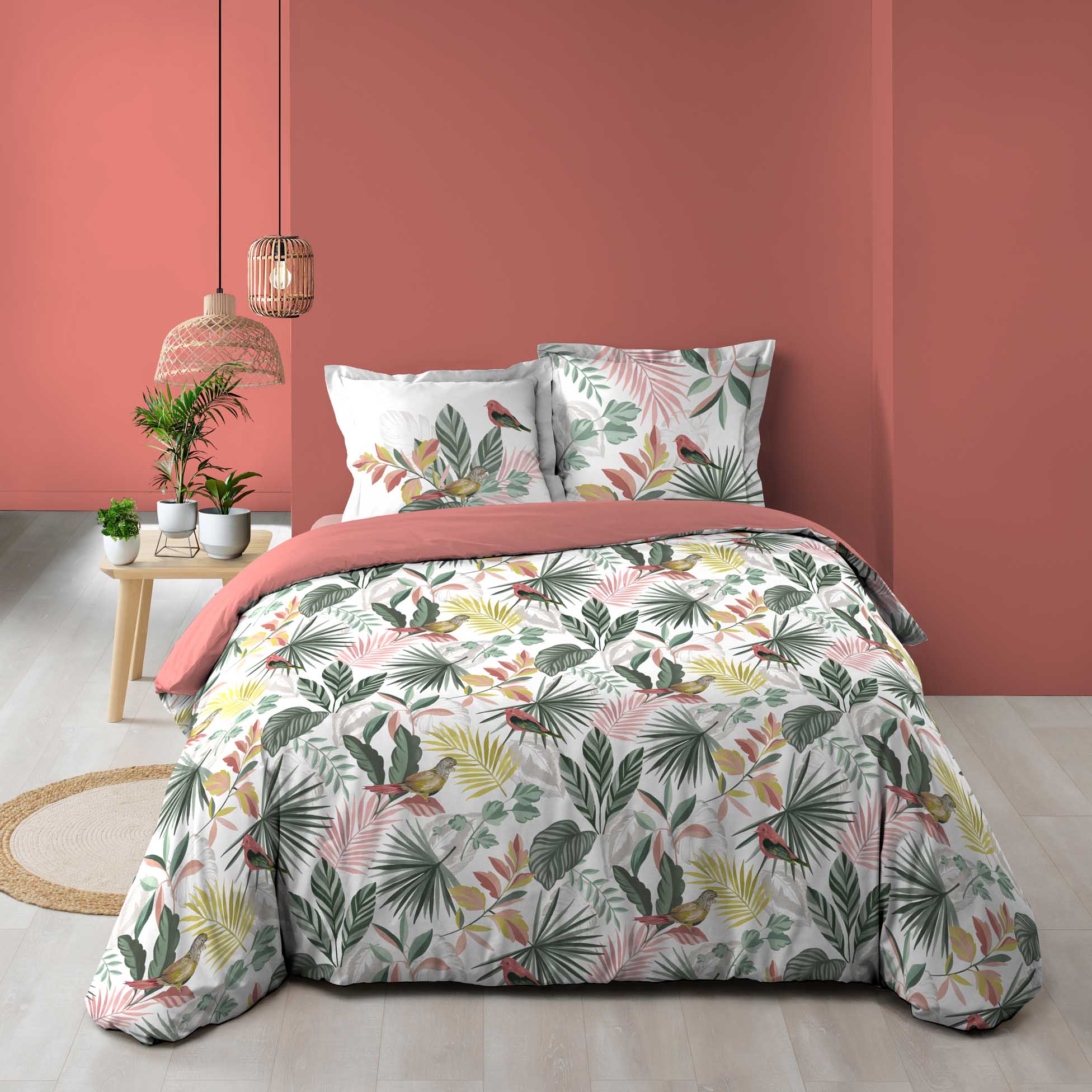 Lenjerie de pat din bumbac, Marbelina Multicolor, 240 x 220 cm