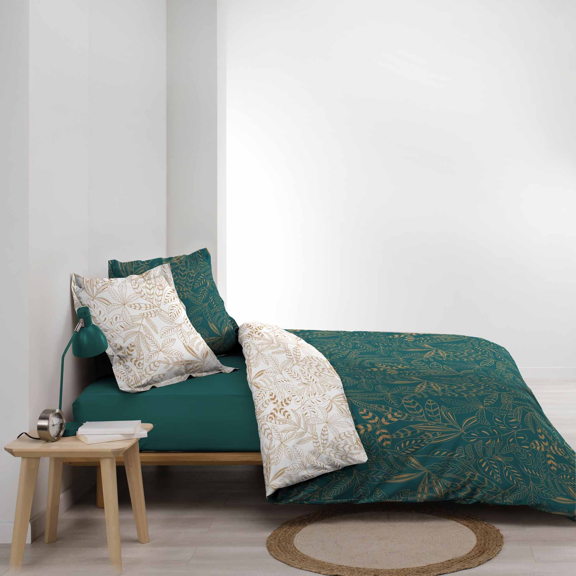 Lenjerie de pat din bumbac, Belflor Verde, 240 x 220 cm (3)