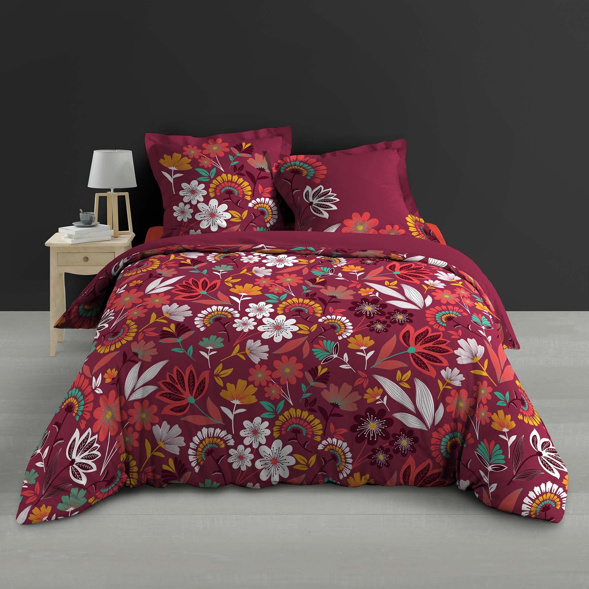 Lenjerie de pat din bumbac, Arbusa Multicolor, 240 x 220 cm