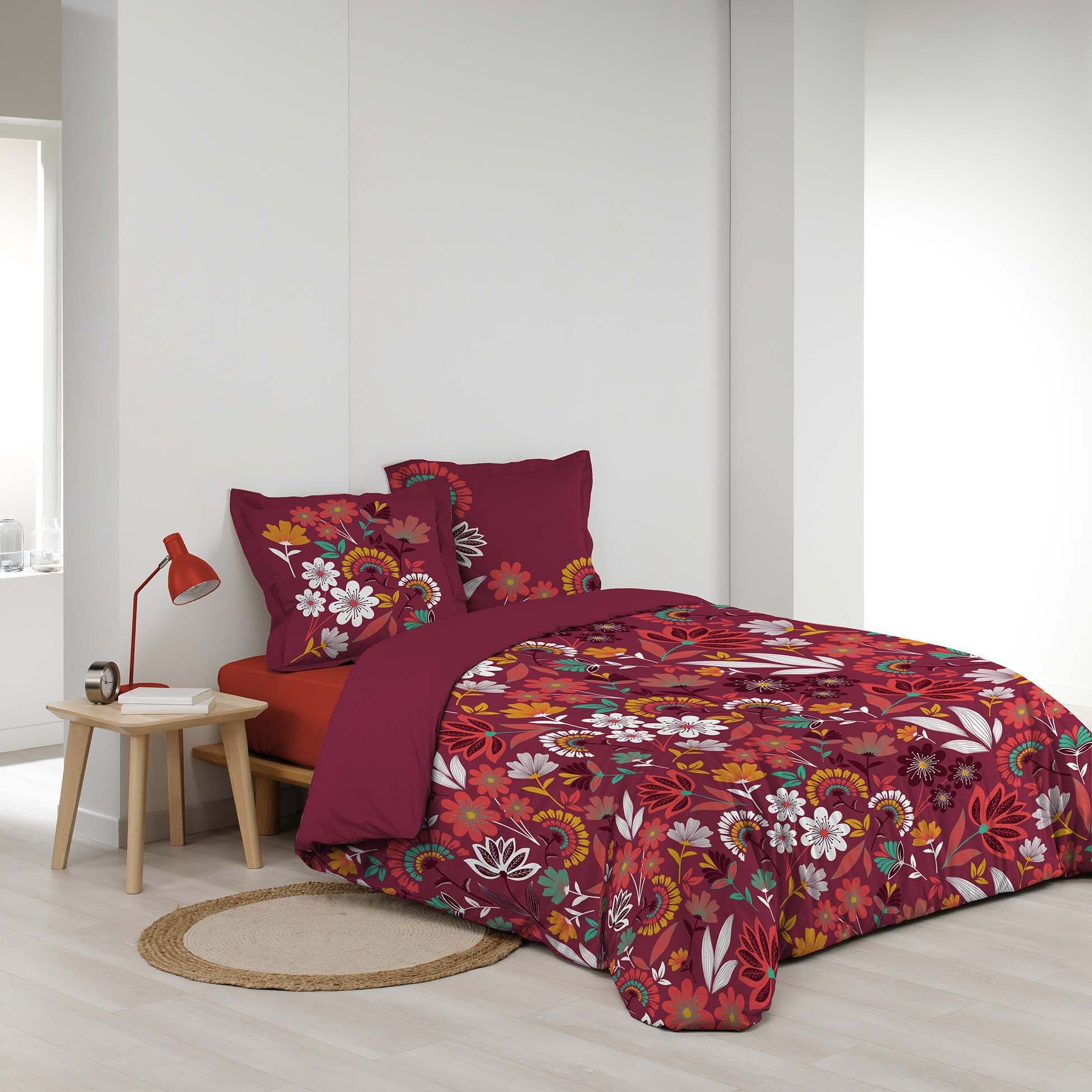 Lenjerie de pat din bumbac, Arbusa Multicolor, 240 x 220 cm (1)