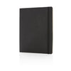 Xindao Agenda 160 pagini cu liniatura, coperta din material textil, Deluxe XL Negru, 19 x 25 cm, SomProduct