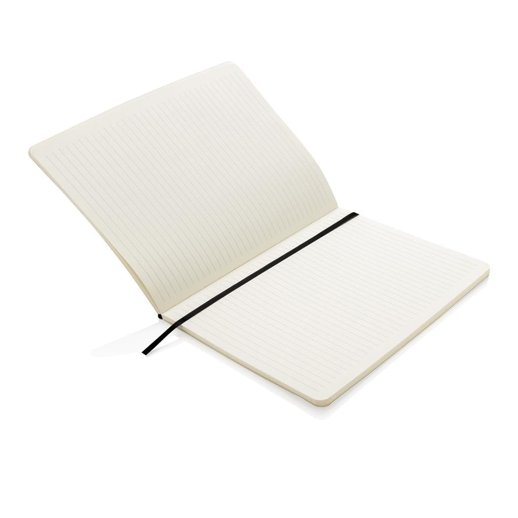 Xindao Agenda 160 pagini cu liniatura, coperta din material textil, Deluxe XL Negru, 19 x 25 cm, SomProduct