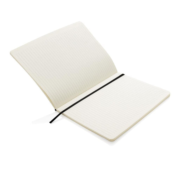 Xindao Agenda 160 pagini cu liniatura, coperta din material textil, Deluxe XL Negru, 19 x 25 cm, SomProduct