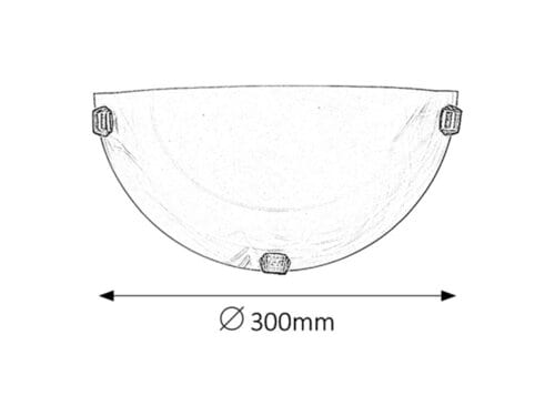RabaLux Aplica Alabastro 3003 Alb