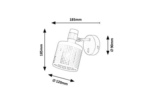 RabaLux Aplica Alberta 5089 Auriu / Alb