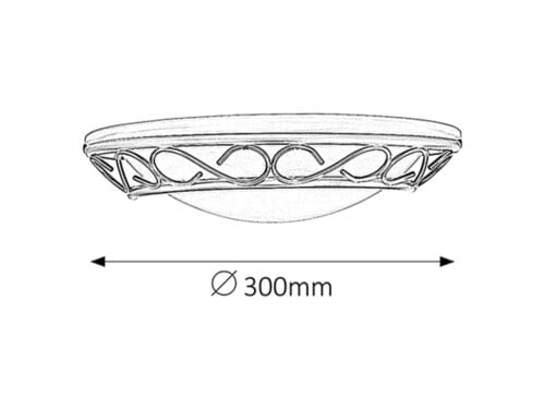 RabaLux Aplica Athen 3721 Negru / Alb