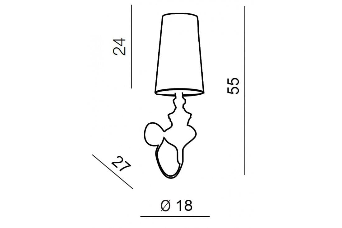 Azzarddo Aplica Baroco Negru, AZ0062