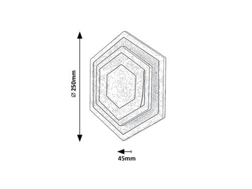 RabaLux Aplica Bitsi 71113 Negru / Alb