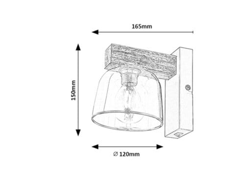 RabaLux Aplica Cardamom 3081 Fumuriu