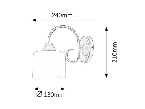 RabaLux Aplica Edith 7274 Alama Antichizata / Alb