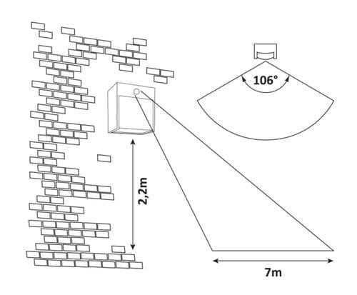 RabaLux Aplica exterior Balimo 7479 Alb Mat
