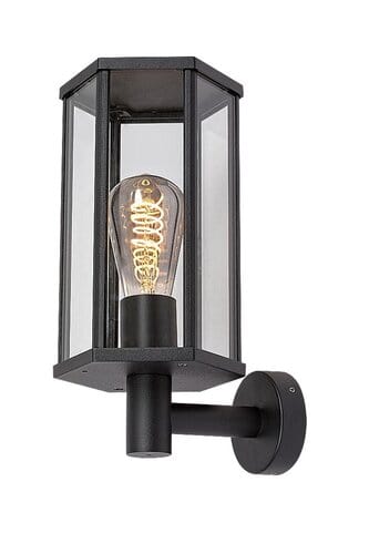 RabaLux Aplica exterior Dubrovnik 7239 Negru Mat / Transparent