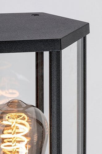 RabaLux Aplica exterior Dubrovnik 7239 Negru Mat / Transparent