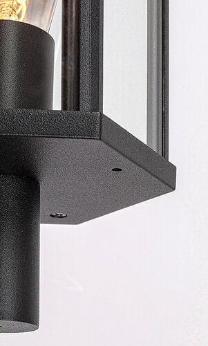 RabaLux Aplica exterior Dubrovnik 7239 Negru Mat / Transparent