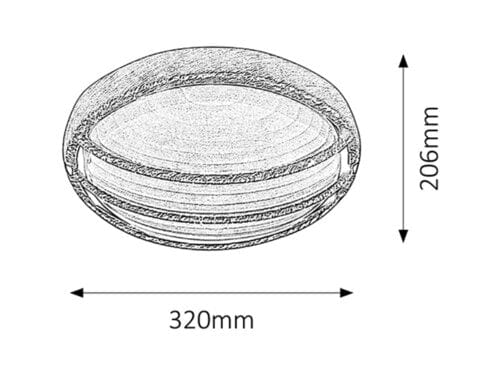 RabaLux Aplica exterior Hektor 8499 Auriu Antichizat / Transparent