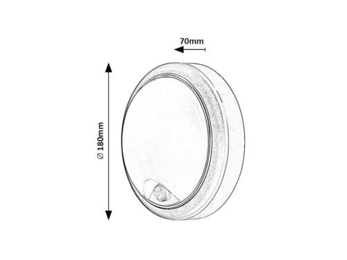 RabaLux Aplica exterior Hitura 77028 Negru / Alb