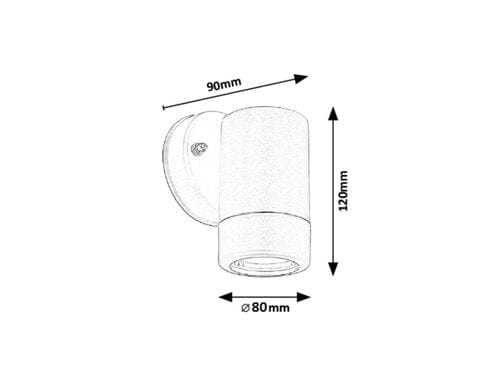 RabaLux Aplica exterior Medina 8832 Negru Mat / Transparent