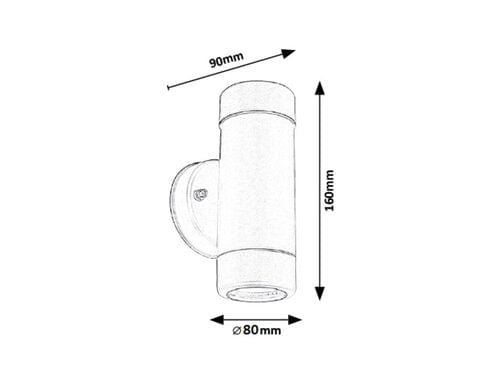 RabaLux Aplica exterior Medina 8833 Negru Mat / Transparent