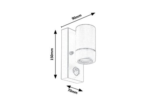 RabaLux Aplica exterior Medina 8834 Negru Mat / Transparent
