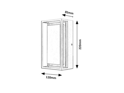 RabaLux Aplica exterior Mendoza 7109 Antracit / Alb