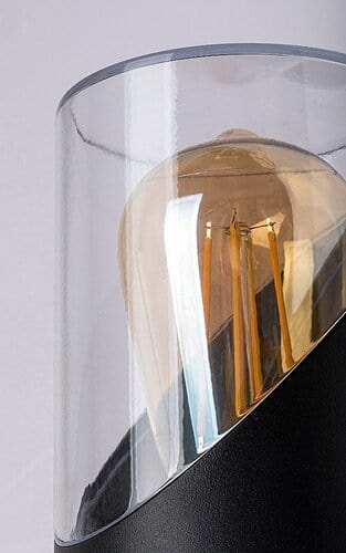 RabaLux Aplica exterior Novigrad 7237 Negru / Transparent