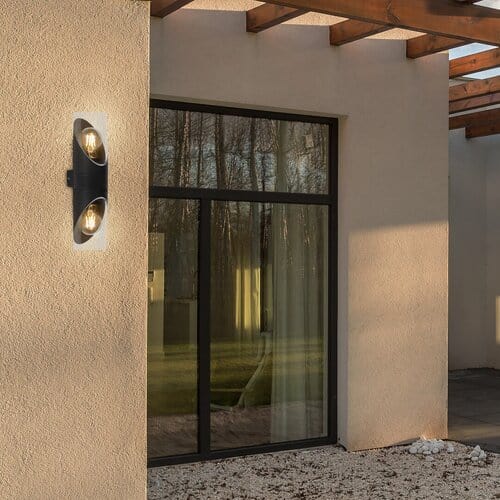 RabaLux Aplica exterior Novigrad 7237 Negru / Transparent