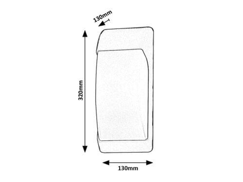RabaLux Aplica exterior Opole 7796 Negru Mat / Alb