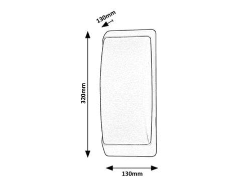 RabaLux Aplica exterior Opole 7797 Negru Mat / Alb