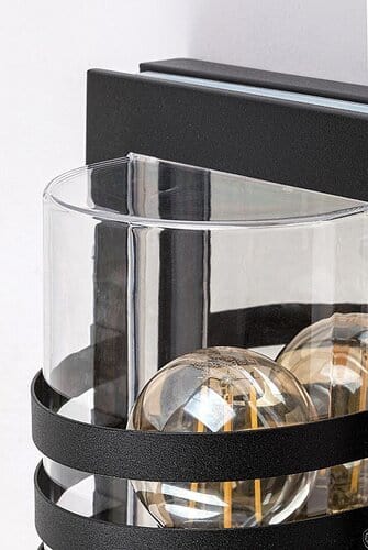 RabaLux Aplica exterior Orlova 7244 Negru / Transparent