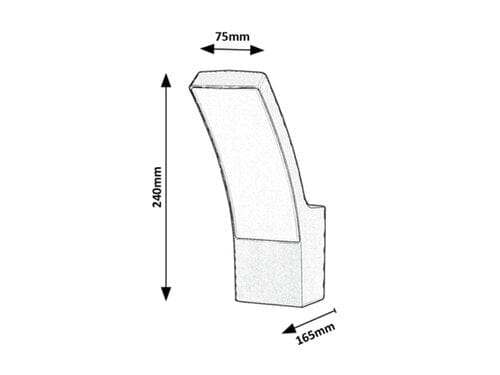 RabaLux Aplica exterior Palanga 7504 Antracit / Alb