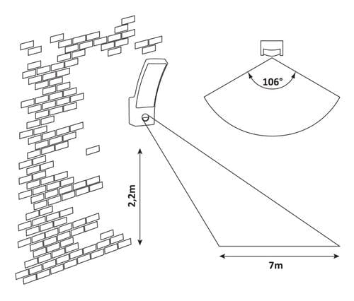 RabaLux Aplica exterior Palanga 7505 Antracit / Alb