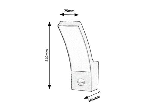 RabaLux Aplica exterior Palanga 7505 Antracit / Alb