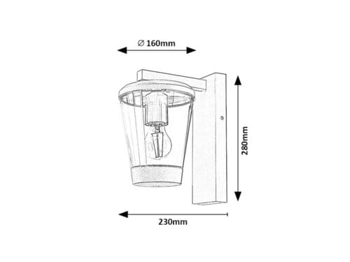 RabaLux Aplica exterior Savano 7266 Antracit / Transparent