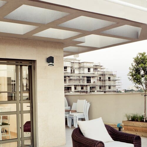 RabaLux Aplica exterior Sintra 7955 Negru Mat / Transparent