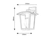 RabaLux Aplica exterior Taverna 7127 Negru / Transparent