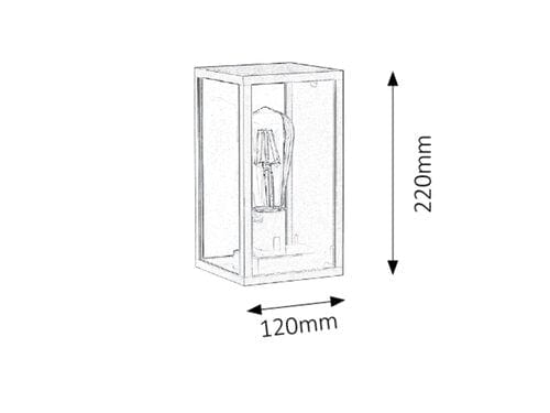 RabaLux Aplica exterior Topeka 8140 Transparent