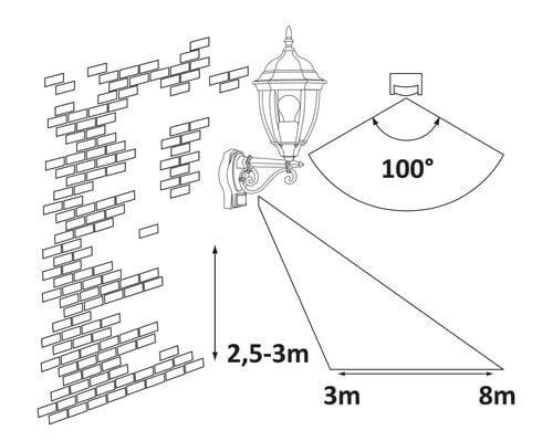 RabaLux Aplica exterior Toronto 8380 Auriu Antichizat / Transparent