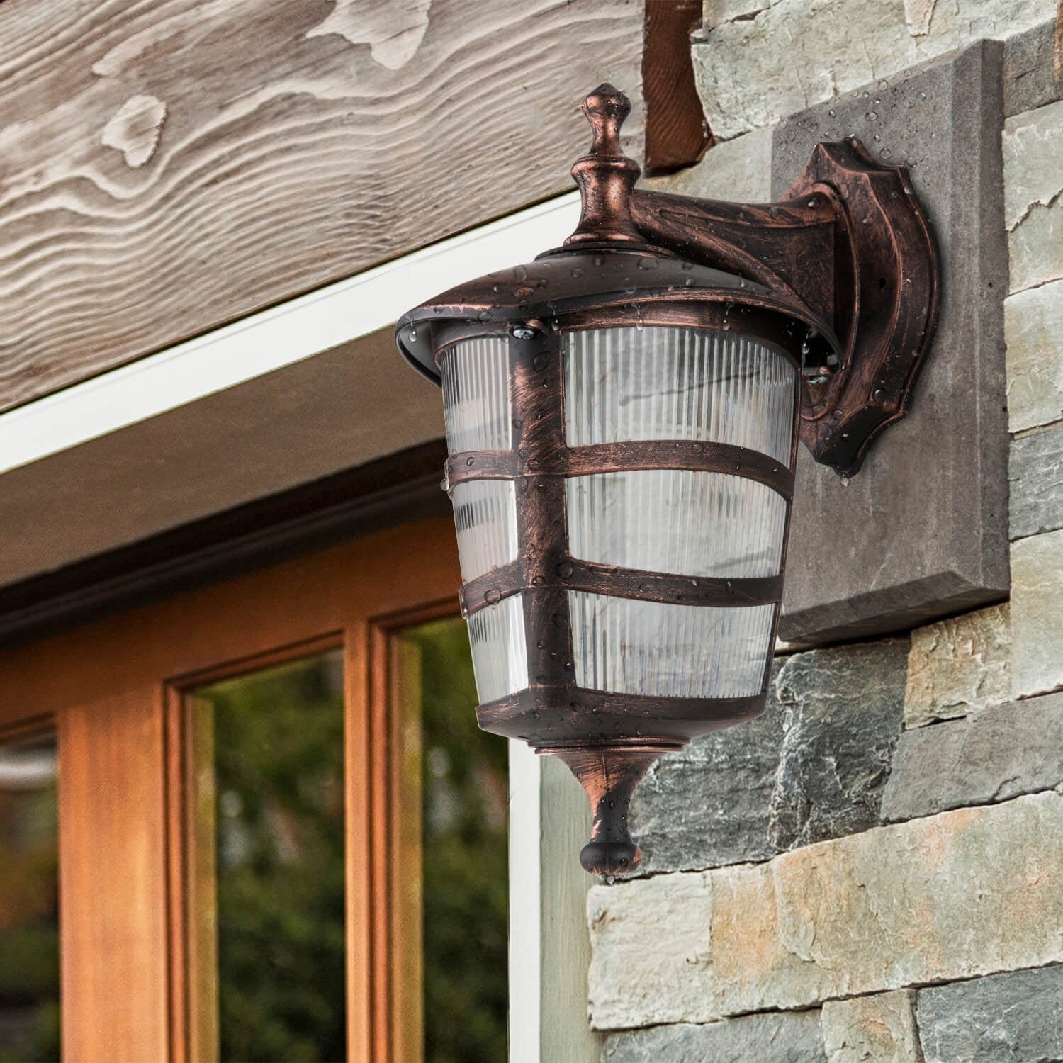 Oyo Aplica exterior Ucgen Ters Cupru Antichizat