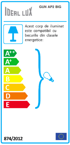 IdealLux Aplica Gun AP2 Big