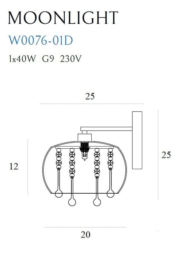 Aplica Moonlight W0076-01D Crom (2)
