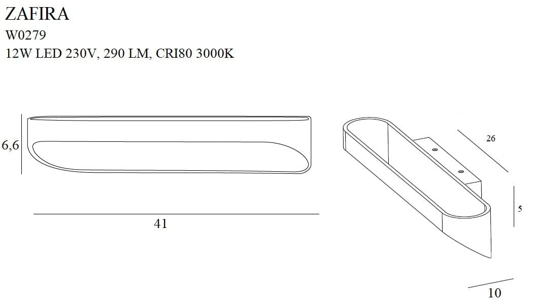 Aplica Zafira W0279 Negru (3)