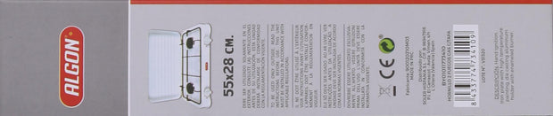 Aragaz Camping Portabil, 2 Arzatoare pe gaz si capac, din metal, Algon Alb, L58xl28 cm (2)